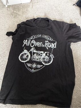 All Over the Road Black Motorcycle Graphic Tee